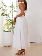 Little Black Halter Midi Dress
