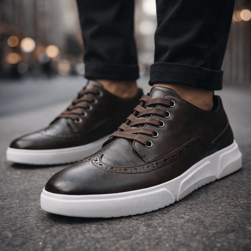 Harrington Brogue Leather Trainers