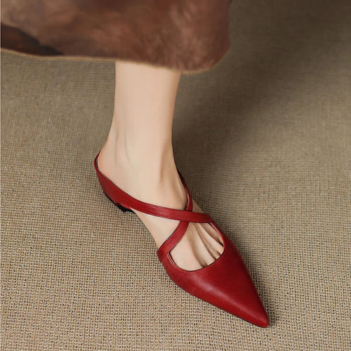 Goldie Leather Mules