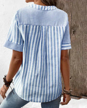 ANYA STRIPED BLOUSE