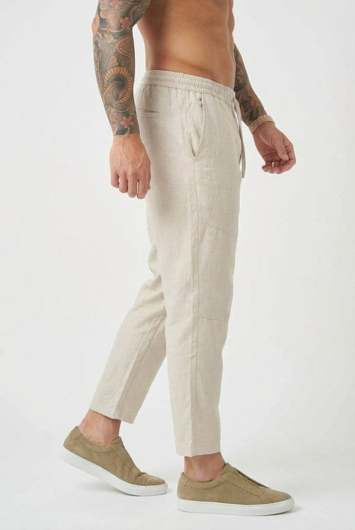 Kyoto Linen Cropped Pants