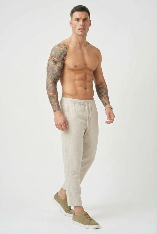 Kyoto Linen Cropped Pants